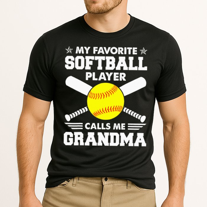 My Favorite Softball Player Calls Me Grandma Funny Performance Shirt
