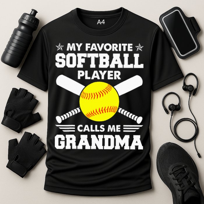 My Favorite Softball Player Calls Me Grandma Funny Performance Shirt