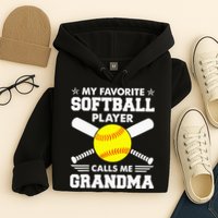 My Favorite Softball Player Calls Me Grandma Funny Hoodie