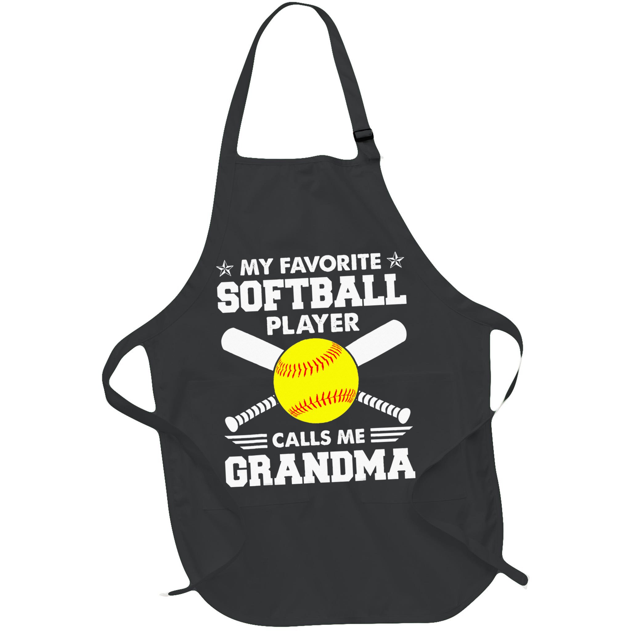 My Favorite Softball Player Calls Me Grandma Funny Apron