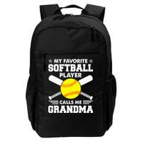 My Favorite Softball Player Calls Me Grandma Funny Backpack