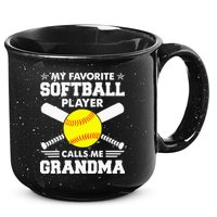 My Favorite Softball Player Calls Me Grandma Funny 15oz Campfire Ceramic Mug