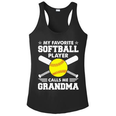 My Favorite Softball Player Calls Me Grandma Funny Ladies PosiCharge Competitor Racerback Tank