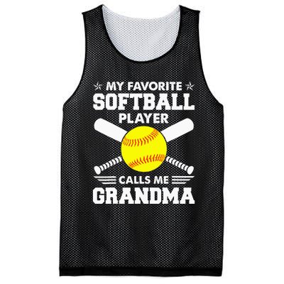 My Favorite Softball Player Calls Me Grandma Funny Mesh Reversible Basketball Jersey Tank