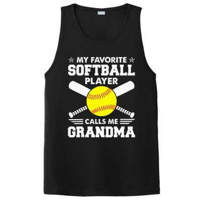 My Favorite Softball Player Calls Me Grandma Funny PosiCharge Competitor Tank