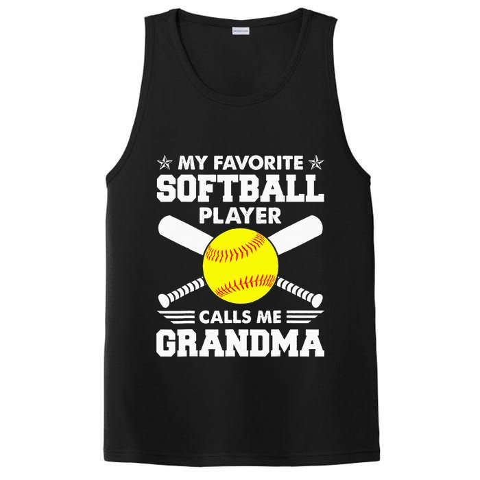 My Favorite Softball Player Calls Me Grandma Funny PosiCharge Competitor Tank