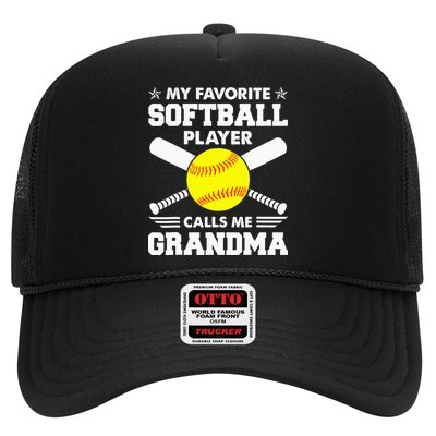 My Favorite Softball Player Calls Me Grandma Funny Trucker Hat