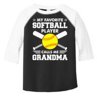 My Favorite Softball Player Calls Me Grandma Funny Toddler Fine Jersey T-Shirt