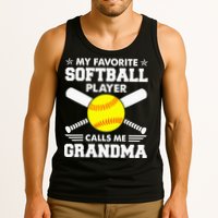 My Favorite Softball Player Calls Me Grandma Funny Tank Top