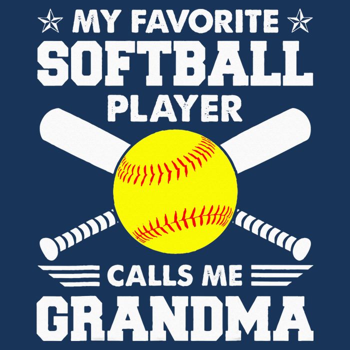 My Favorite Softball Player Calls Me Grandma Funny Infant Baby Jersey Bodysuit