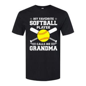 My Favorite Softball Player Calls Me Grandma Funny Softstyle CVC T-Shirt