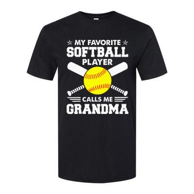 My Favorite Softball Player Calls Me Grandma Funny Softstyle CVC T-Shirt