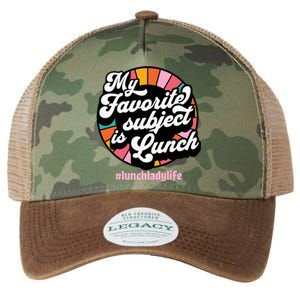 My Favorite Subject Is Lunch Funny Lunch Lady Cute Gift Legacy Tie Dye Trucker Hat