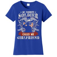 My Favorite Soldier Calls Me Friend Proud Army Family Gift Women's T-Shirt