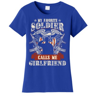 My Favorite Soldier Calls Me Friend Proud Army Family Gift Women's T-Shirt