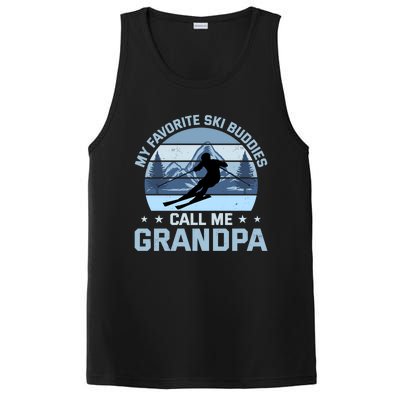 My Favorite Ski Buddies Call Me Grandpa Skiing Grandfather Funny Gift PosiCharge Competitor Tank