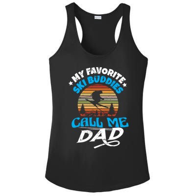 My Favorite Ski Buddies Call Me Dad Wintersport Snowboard Gift Ladies PosiCharge Competitor Racerback Tank