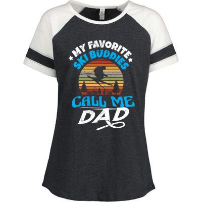 My Favorite Ski Buddies Call Me Dad Wintersport Snowboard Gift Enza Ladies Jersey Colorblock Tee