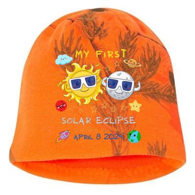 My First Solar Eclipse April 8 2024 Kati - Camo Knit Beanie