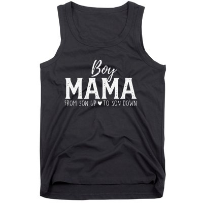 Mama From Son Upto Son Down Funny Mother's Day Fun Mom Tank Top