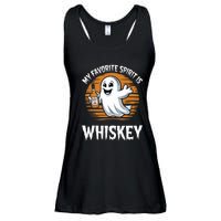 My Favorite Spirit Is Whiskey Funny Halloween Ghost Drinking Ladies Essential Flowy Tank