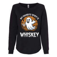 My Favorite Spirit Is Whiskey Funny Halloween Ghost Drinking Womens California Wash Sweatshirt