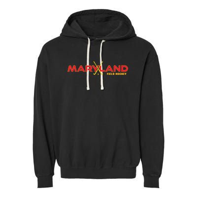 Marylander Fan State Of Maryland Field Hockey Sticks Graphic Garment-Dyed Fleece Hoodie