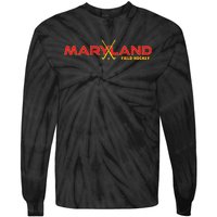 Marylander Fan State Of Maryland Field Hockey Sticks Graphic Tie-Dye Long Sleeve Shirt