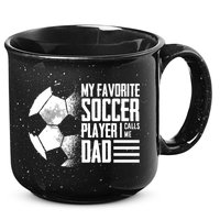 My Favorite Soccer Player Calls Me Dad Funny Soccer Great Gift 15oz Campfire Ceramic Mug