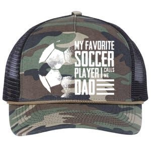 My Favorite Soccer Player Calls Me Dad Funny Soccer Great Gift Retro Rope Trucker Hat Cap