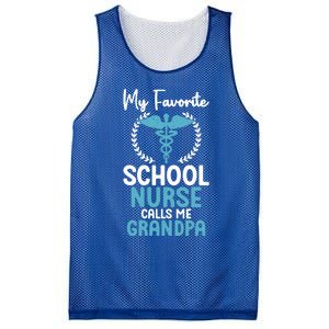 My Favorite School Nurse Calls Me Grandpa School Nurse Gift Mesh Reversible Basketball Jersey Tank