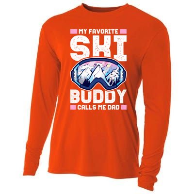 My Favorite Ski Buddy Calls Me Dad Great Gift Cooling Performance Long Sleeve Crew