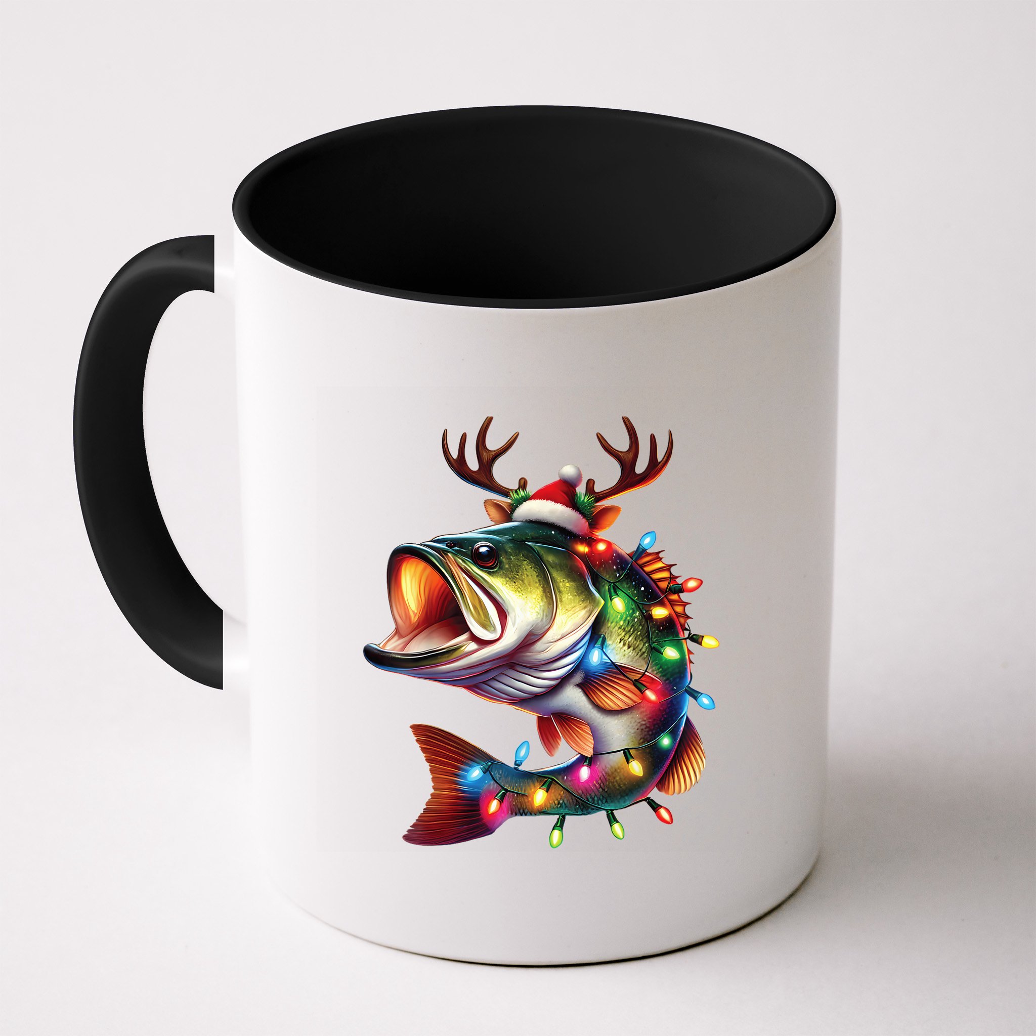 Merry Fishmas Santa Fishing Lovers Funny Fisherman Christmas Mug