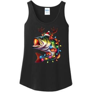 Merry Fishmas Santa Fishing Lovers Funny Fisherman Christmas Ladies Essential Tank