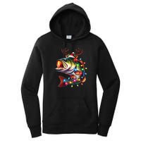 Merry Fishmas Santa Fishing Lovers Funny Fisherman Christmas Women's Pullover Hoodie