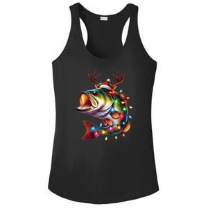 Merry Fishmas Santa Fishing Lovers Funny Fisherman Christmas Ladies PosiCharge Competitor Racerback Tank