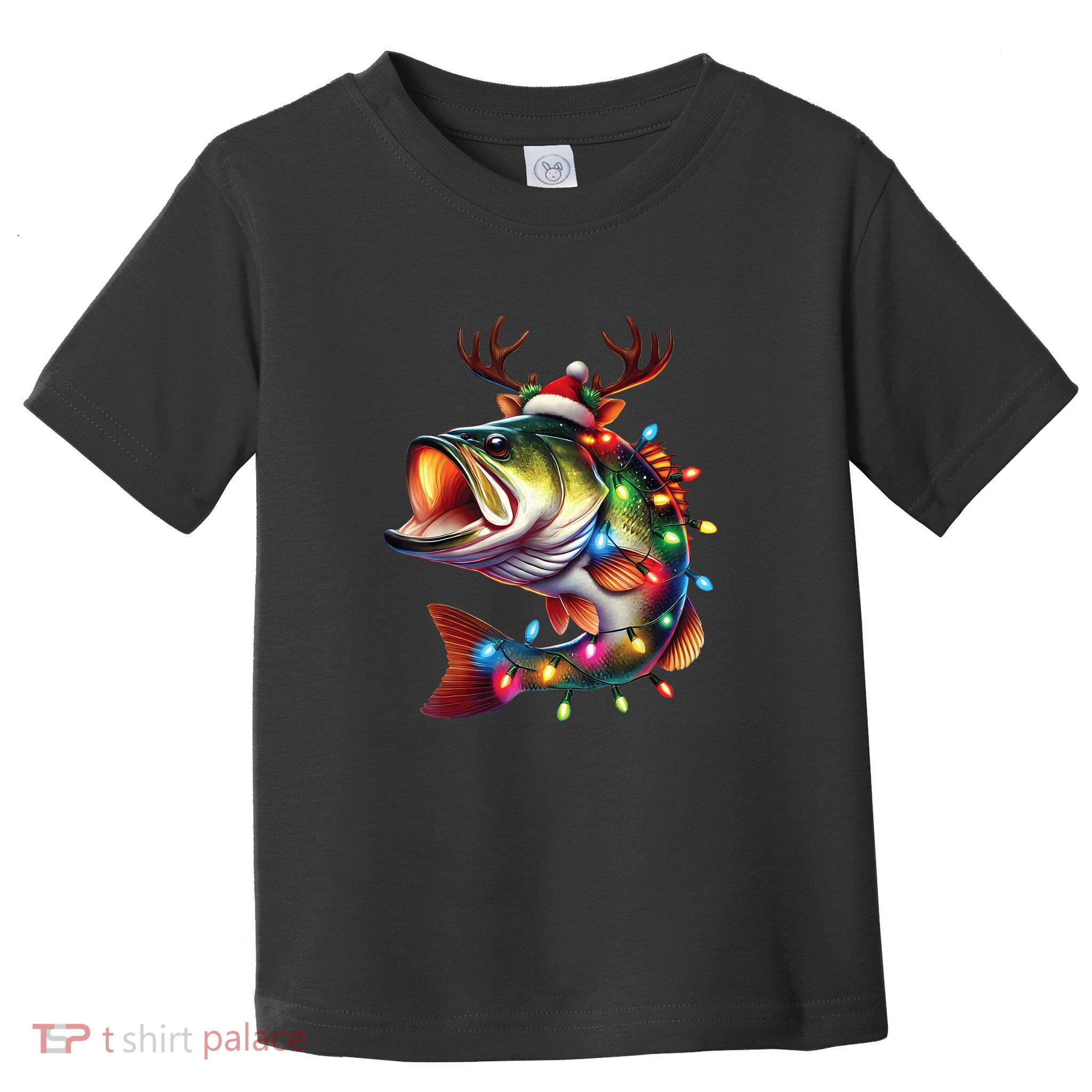 Merry Fishmas Santa Fishing Lovers Funny Fisherman Christmas Toddler T-Shirt
