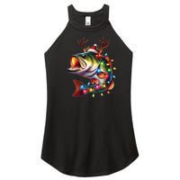 Merry Fishmas Santa Fishing Lovers Funny Fisherman Christmas Women's Perfect Tri Rocker Tank