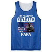 My Favorite Soldier Calls Me Papa Army Veteran Tee Great Gift Mesh Reversible Basketball Jersey Tank