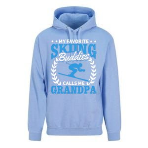 My Favorite Skiing Buddies Calls Me Grandpa Skier Grandpa Gift Unisex Surf Hoodie