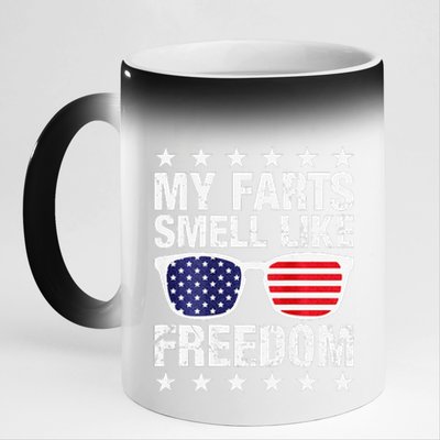 My Farts Smell Like Freedom Funny 11oz Black Color Changing Mug