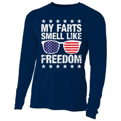 My Farts Smell Like Freedom Funny Cooling Performance Long Sleeve Crew