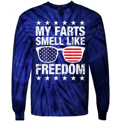 My Farts Smell Like Freedom Funny Tie-Dye Long Sleeve Shirt