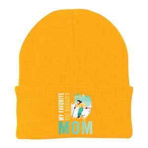 My Favorite Ski Buddies Call Me Mom Skiing For Ski Lovers Gift Knit Cap Winter Beanie