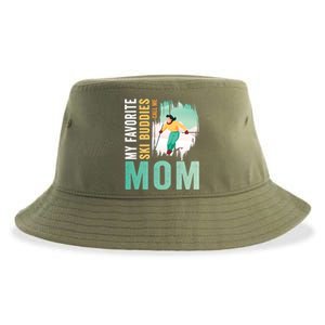 My Favorite Ski Buddies Call Me Mom Skiing For Ski Lovers Gift Sustainable Bucket Hat