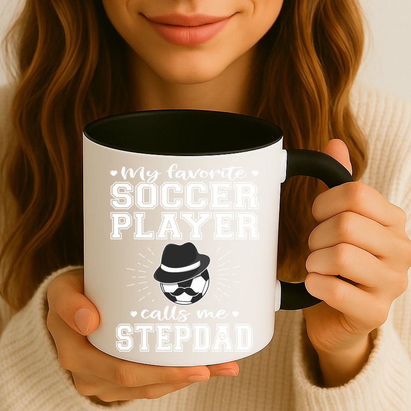 My Favorite Soccer Player Calls Me Stepdad Football Stepgiftdad Gift Mug
