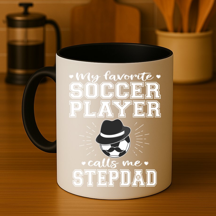 My Favorite Soccer Player Calls Me Stepdad Football Stepgiftdad Gift Mug