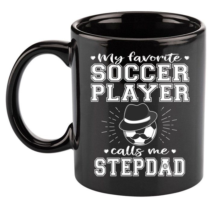 My Favorite Soccer Player Calls Me Stepdad Football Stepgiftdad Gift 11oz C Handle Ceramic Mug