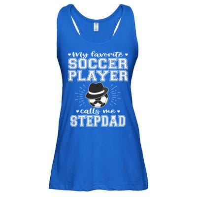 My Favorite Soccer Player Calls Me Stepdad Football Stepgiftdad Gift Ladies Essential Flowy Tank