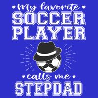 My Favorite Soccer Player Calls Me Stepdad Football Stepgiftdad Gift 16 in Basic Backpack